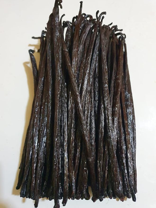 25 Madagascar Vanilla Beans Whole Gourmet Extract Grade A Pods for Baking, Extract, Cooking, Brewing