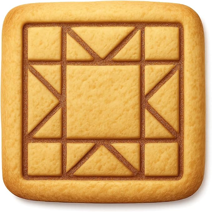 Patchwork Quilt Block Cookie Cutter & Stamp, Fondant & Clay - 4x4