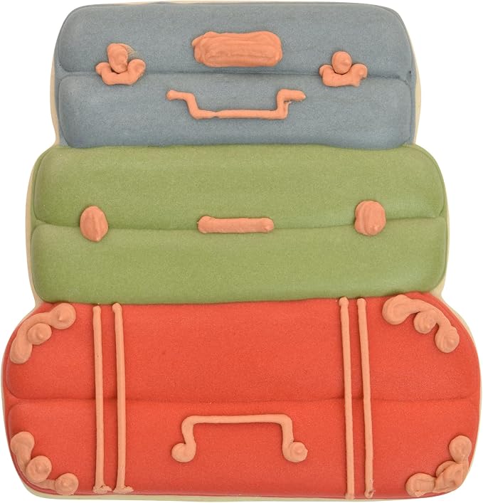 R&M Honeymoon, Adventure, Travel Cookie Cutter 3 Piece Set. Includes Suitcases, Airplane, Globe Cookie Cutter.