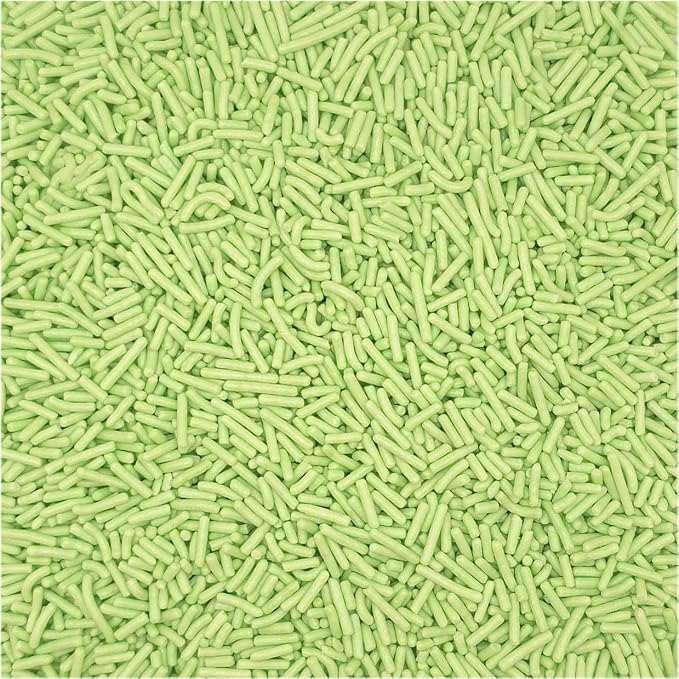 NCS Luminary Green Jimmies Edible Sprinkles – Cupcake, Cake & Cookie Decorations, 7 oz
