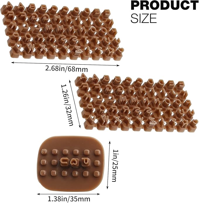 Hoypeyfiy 172 PCS Alphabet Number Symbols Cookie Cutters Set Biscuit Cake Impress Embosser Cutter Stamp Press DIY Embosser Mold for Cake Baking Clay