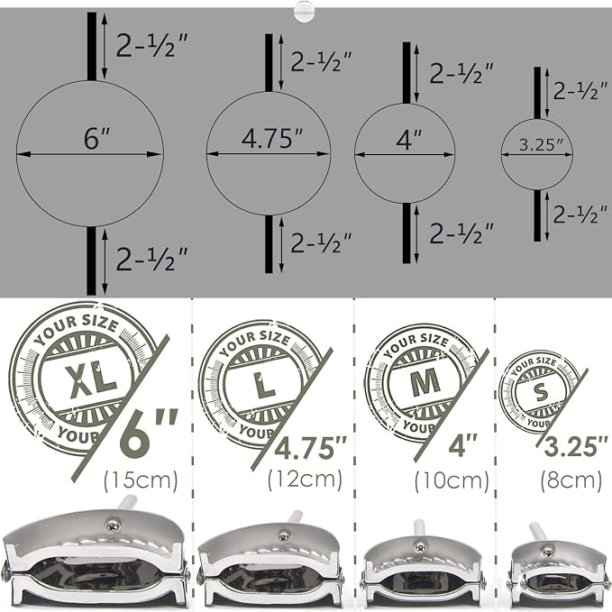 Best Utensils Stainless Steel Ravioli Mould Pierogi Dumpling Maker Wrapper Pastry Dough Cutter Kitchen Accessories (M: 4 inch)