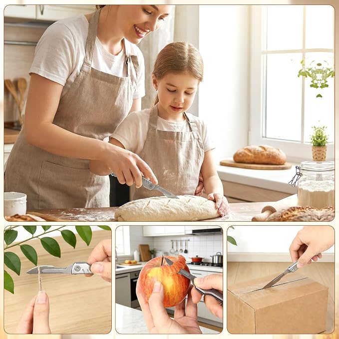 Dough Scorer Knife Folding Bread Scorer Tool with Extractable Blade Dough Scoring Tool Kit for Baking