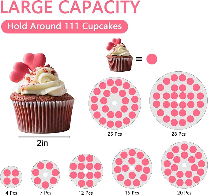 Large 7 Tier Cupcake Stand for 100 Cupcakes, Clear Round Cupcake Stands, Acrylic Wedding Cupcake Tower Stand, Cupcake Display Stand for Dessert Table, Cupcake Tier Stands