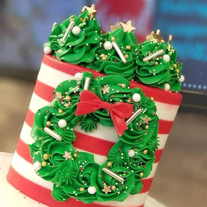 Gold Star Sprinkles for Cake Decorating 3.5 oz Assorted Sugar Cupcake Topper, Cookies, Perfect for Xmas，Wedding, New Year’S Eve Party (Cube, Jumbo Rice, Star, Rods, Triangle Sugar)