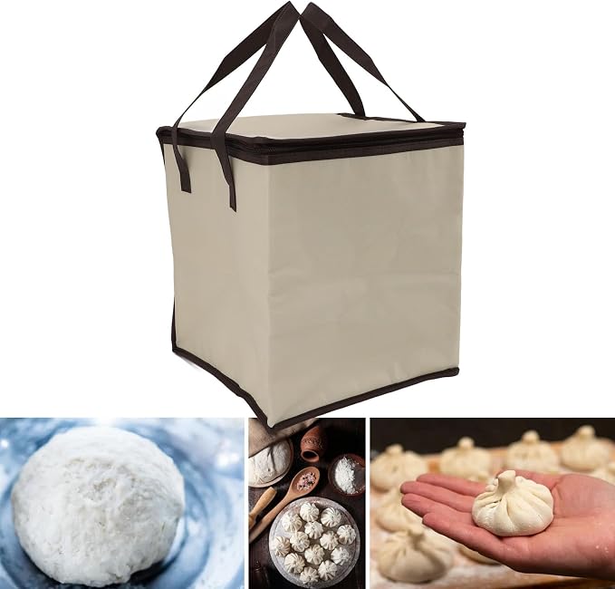 AUNMAS Bread Proofing Box with Heater, Zippered Foldable Dough Proofer with 3 Gear Adjustment for Bread Pizza Yoghurt (30L US Plug 110V)
