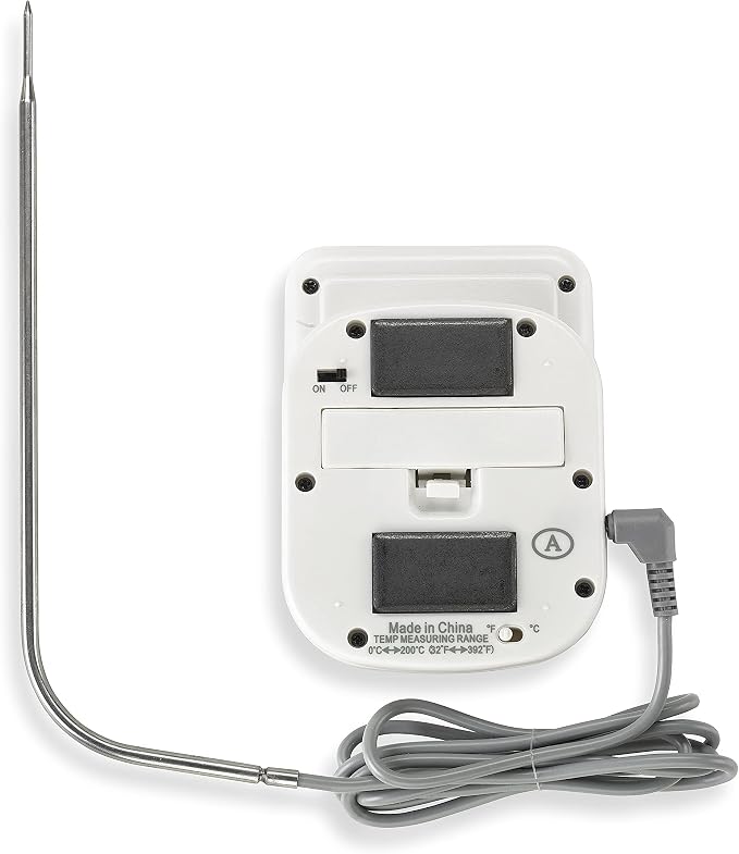 Polder Digital In-Oven Thermometer/Timer, White