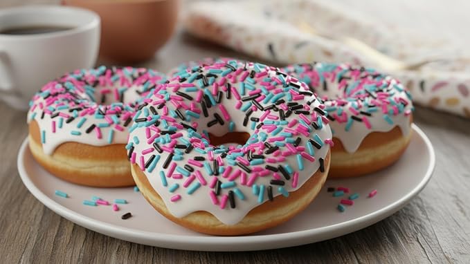 NCS Pink, Black & Light Teal Jimmies Edible Sprinkles – Cupcake, Cake & Cookie Decorations, 7 oz