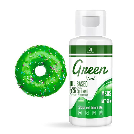 Oil Based Food Coloring - Vibrant Food Coloring for Chocolate, Candy Melts, Baking, Cake Decorating - Upgraded Edible Food Color Dye for Icing, Fondant,Butter, Cookie, DIY Crafts - 2 Fl.oz (Green)