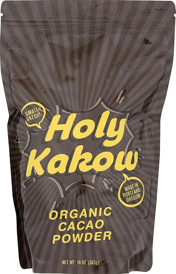 Holy Kakow Cacao Powder - Organic Cacao Powder, Cacao, Gluten Free, Soy Free, Vegan, Single Origin, Rich in Antioxidants, Organic Raw Cacao Powder - 14oz