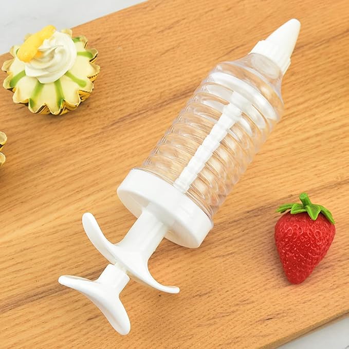 Professional Cake Decorating Kit, Piping Nozzle with Syringe, 8 Plastic Pastry Tips, Icing Tube for Cupcakes