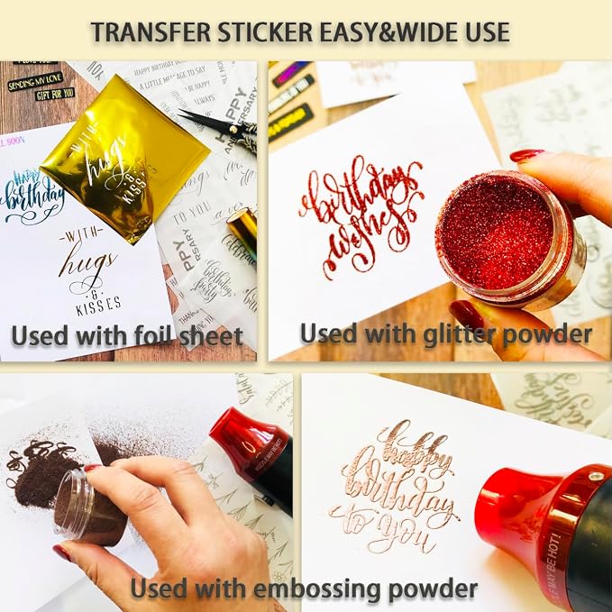 3pc Rhombus Background Stick&Shine Foil Transfer Sticker Paper for Handmade Card Making Scrapbooking and Album Journal Invitation Decoration Metallic Hot Foil Transfer Printing Adhesive Sheets