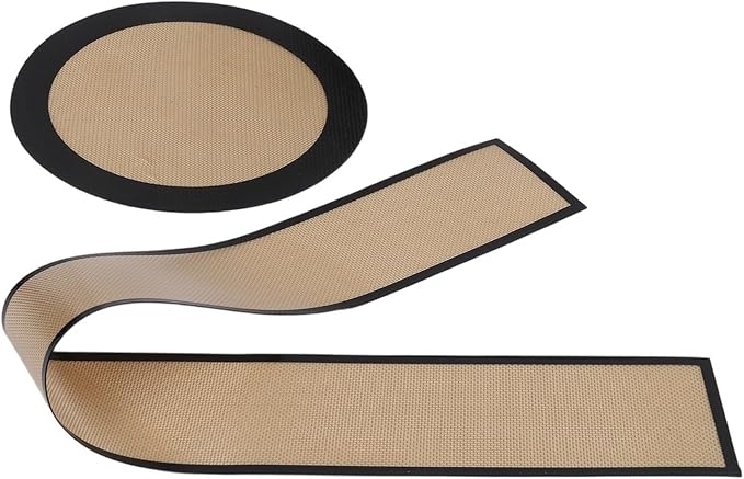 Silicone Non-Stick Baking Mat Set with Bottom and Side Liners for 9 Inch Springform Pan, Leak-Proof Design for Easy Cake Release and Mess-Free Cheesecake Baking(Black)