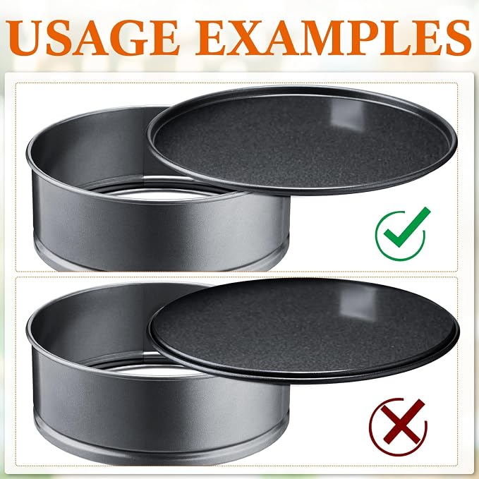 Sunnyray 16 Pcs 4.7 Inch Mini Springform Pan Set, Nonstick Carbon Steel Cheesecake Pans with Removable Bottom, Leakproof Small Cake Baking Molds for Cheesecakes, Quiches and Personal Pizzas