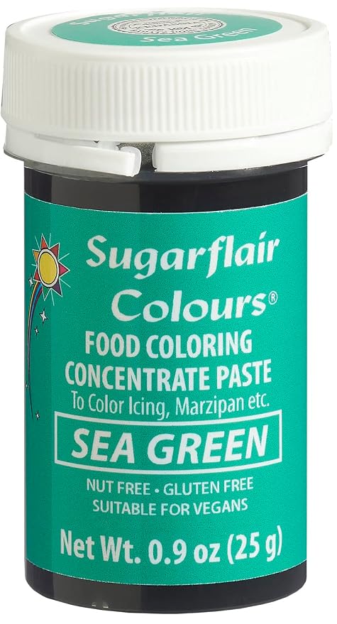 Sugarflair Food Coloring Concentrate Paste, 25 Grams Sea Green