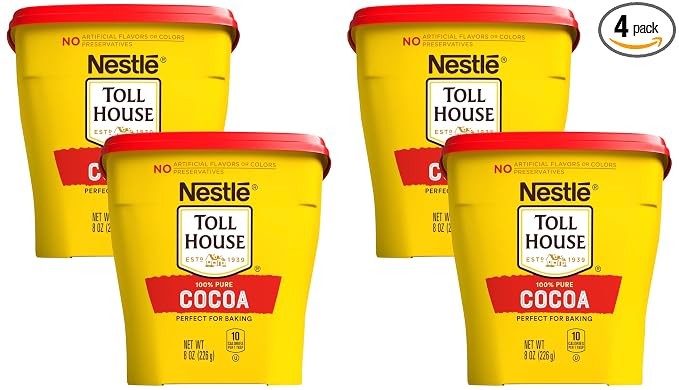 NESTLE TOLL HOUSE Cocoa 8 oz. Plastic Canister (Pack of 4)