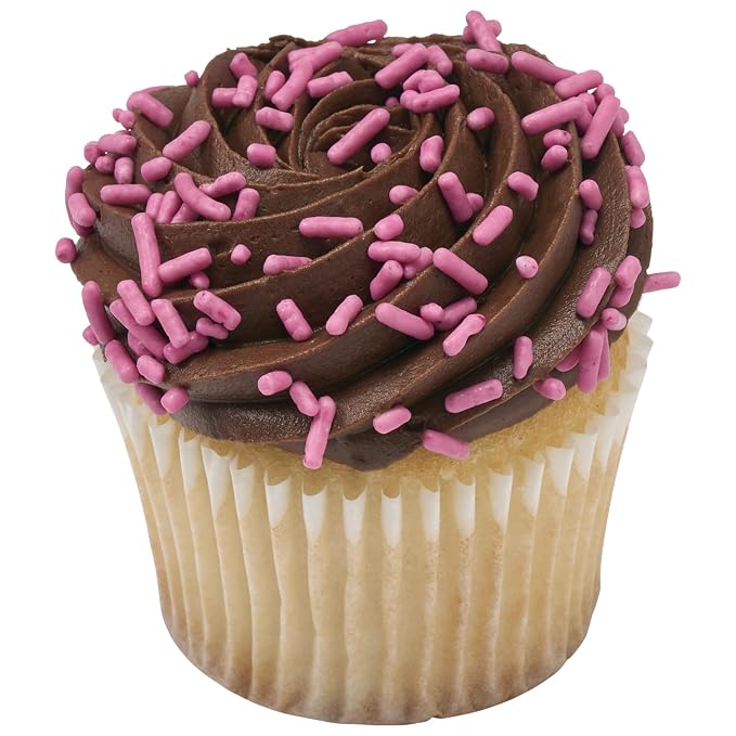 Decopac Made Simply Pink Sprinkles | 26oz | Dye Free Sprinkles For Cake Decorating, Free From Artificial Flavors & Colors, Edible Cake Decorations For Cakes, Cupcakes, Ice-Cream, Cookies - Pink