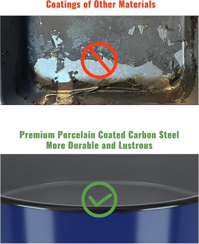 Enamel Roasting Pan Set Round Baking Dish 4-Pack 9/10/12/14 Inch Non Stick High Temperature Resistance Bakeware for Pizza & Salad, Oven Dishwasher Safe Mother Day Gift for Wife & Mom Cake Pan