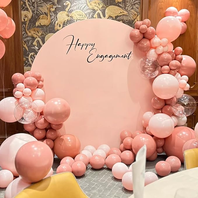 Voircoloria 90pack Retro Pink Balloons Different Size 18/12/10/5 Inch Pink Balloon Garland Arch Kit for Graduation, Wedding, Birthday, Princess Theme Party, Baby Shower, Anniversary Party Decorations