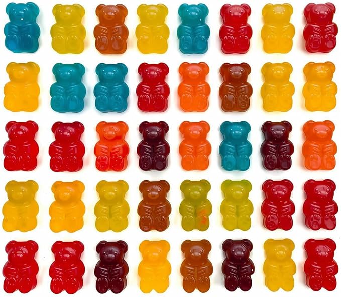 Gummy Candy Molds - Silicone Mini Gummy Bear/Hearts/Dinosaur/Gummy Worm Mold with 2pcs Dropper,Non-stick and Bpa Free for Candy Chocolate Gummies Baking