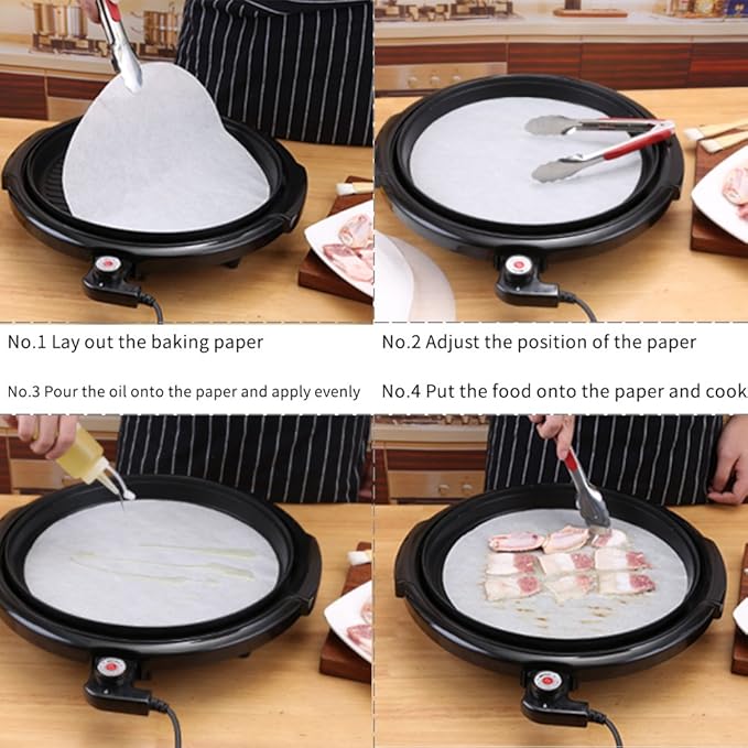 Baking Parchment Rounds, Set of 100, Non Stick 10 Inch Round Parchment Paper/Cake Parchment Circles for Cake Pan, Tortilla Press and so on(7/8/9/12inch Available)