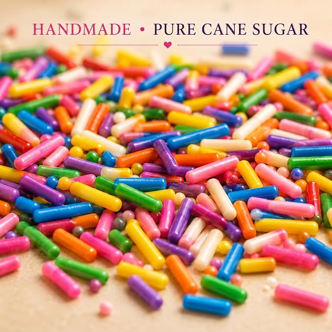 Confect Color Splash Rainbow Sprinkles – Custom Blend Multicolor Jimmies – Edible Toppings for Cake, Cupcake & Dessert Decorating –Vegan, Gluten-Free, Nut-Free, Soy-Free, Dairy-Free, Palm Oil-Free – 4.2 Oz