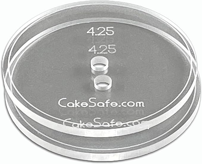 CAKESAFE – 2-4.25” Clear ¼” Acrylic Disks – Perfect Icing Tool to Smooth the Buttercream on Your Cakes