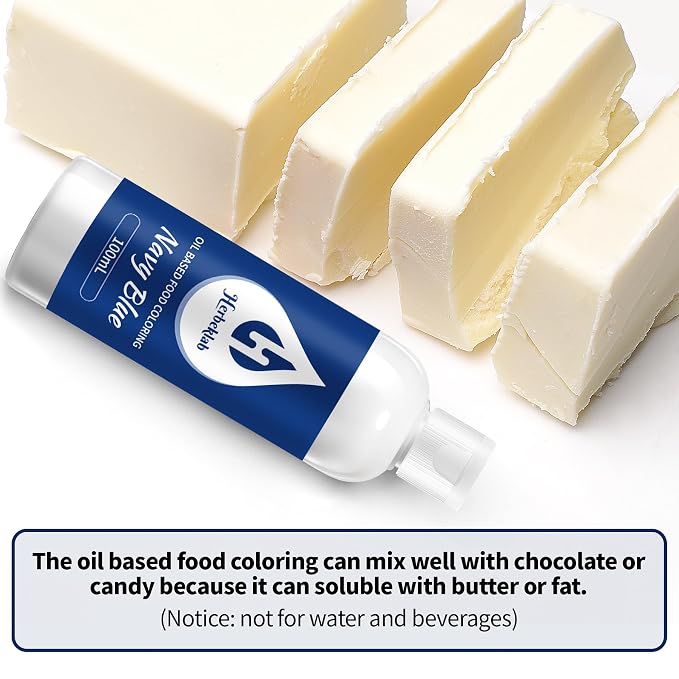 Navy Blue Oil Based Food Coloring for Chocolate – Herbeklab 100ml Professional Concentrated Oil Food Dye for Candy Melts, Chocolate, Cake Pops, Strawberries & Baking