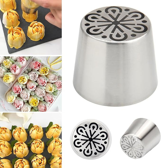 Extra Large Russian Piping Tips for Marshmallows Stainless Steel Flower Frosting Nozzles many styles Cake Decorating Baking tool for Buttercream, Cupcakes Cookies(SL61)