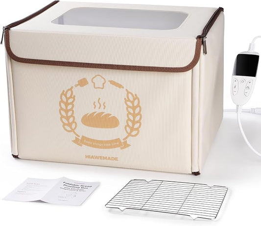 Foldable Bread Proofing Box, 36L Electric Dough Proofer, with 99H Timer & 68–131℉ Precision Temperature Control for Sourdough Starter, Home Bread Maker Cabinet for Pizza, Yogurt, Chocolate