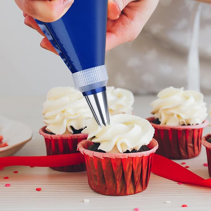 ELECLAND 50Pcs Disposable Piping Bags Extra Large Thicken 21Inch Pastry Bags Icing Piping Bags for Cookies Cupcakes Dessert Cakes Decorating