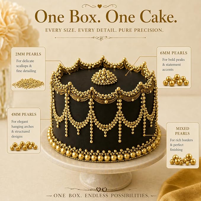 Confect Gold Sprinkles – Assorted 5-Pack for Cake & Cupcake Decoration, Golden Dragees, Jimmies & Sparkling Sugar for Christmas & Birthday Parties | Vegan, Gluten-Free, Nut-Free, Soy-Free, Dairy-Free, Palm Oil-Free -5 Oz