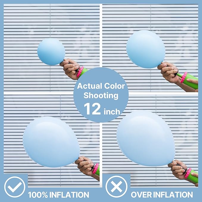 PartyWoo Baby Blue Balloons 127pcs Different Sizes of 36 18 12 10 5 Inch Light Pastel Sky Aqua Blue Balloon Arch Kit Garland for Graduation Baby Shower Gender Reveal Easter Party Decorations Blue-Q13