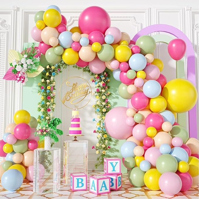 Balloon Arch Kit - Adjustable 8.2FT & 6FT Balloon Arch Stand with Base, Reusable Half Arch Balloon Stand Floor Frame for Birthday Wedding Baby Shower Holiday Graduation Events Decorations (Black)