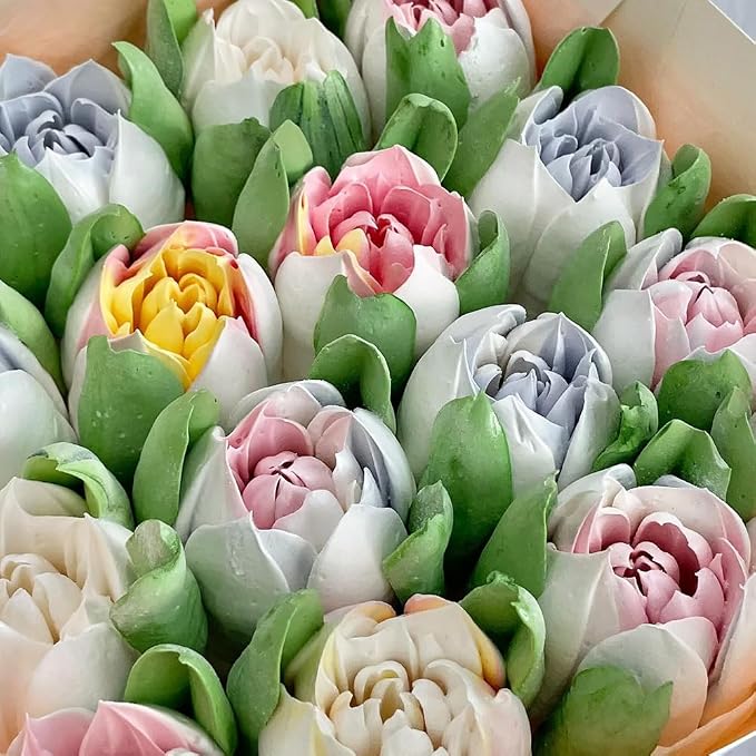Extra Large Russian Piping Tips - Stainless Steel Flower Nozzles Set for Cake Decorating, Rose & Floral Icing Tips for Cupcakes, Cookies Professional Baking Tools (XXL, Style 47)