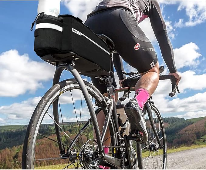 RAYMACE Bike Rear Rack Bag, Bike Trunk Cooler Bag, Bicycle Pannier for Warm or Cold Items
