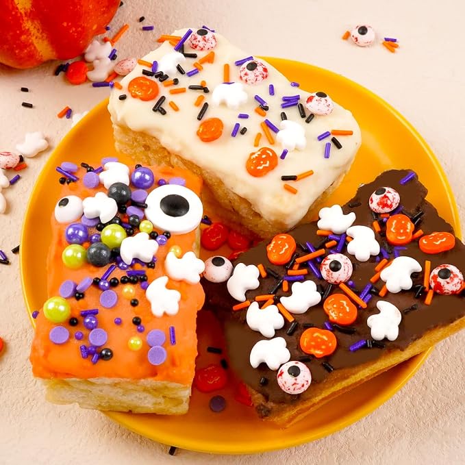Halloween Eye Sprinkles for Cake Decorating, 150g/5.29oz, Edible Candy Eyeballs, Pearl Sugar Sprinkles Mix, Perfect for Cake Decoration, Cupcake Decorations Donuts Toppings