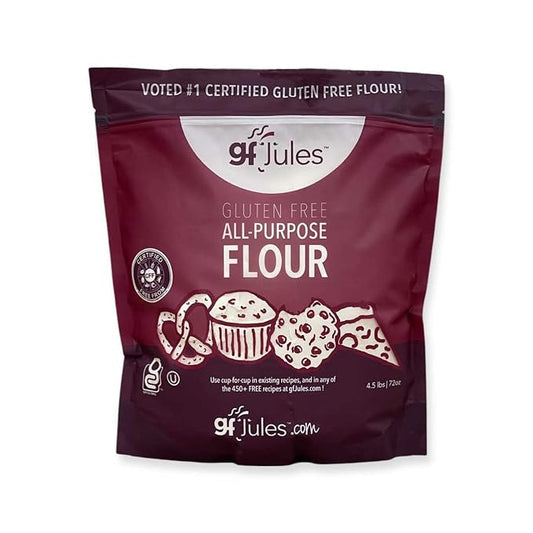 gfJules Certified Gluten Free All Purpose Flour | No Grit | Great Cup for Cup Baking Alternative to Regular Flour, Voted #1 by Gluten Free & Celiac Consumers, 4.5LB Pouch