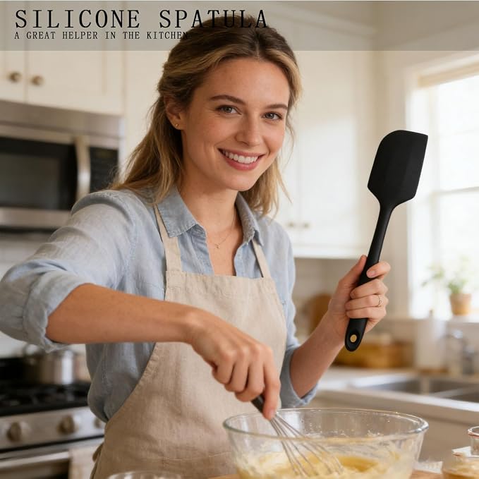 Silicone Spatula,Rubber Spatulas,600°F Heat resistant Baking Spatula, Cooking,Scraping,and Mixing, Non Stick Kitchen Utensils, BPA Free (3 PCS 11 INCH)
