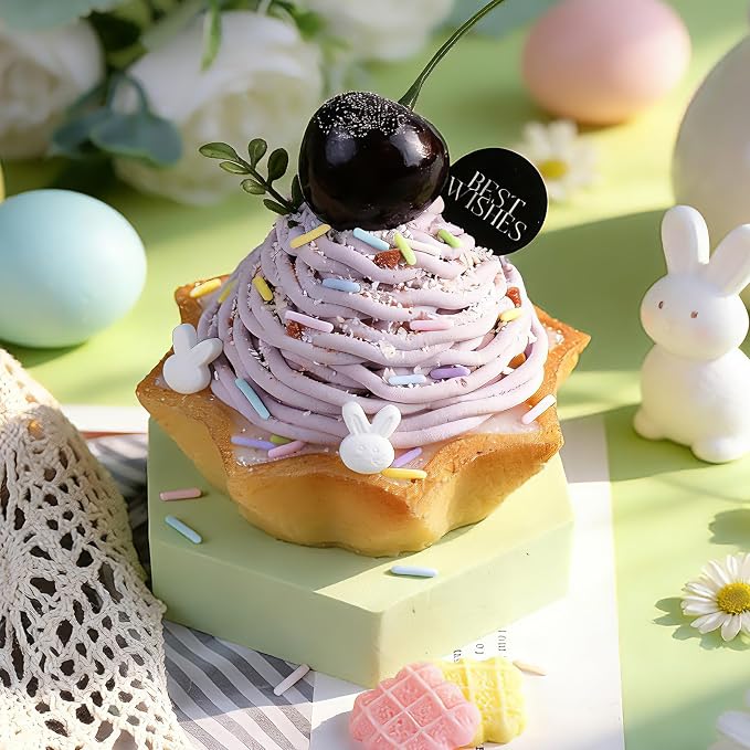 Easter Sprinkles for Baking, 4.6oz Edible Pastel Sprinkles with Candy Bunny Jimmies for Baking Cakes Cupcakes Cookies