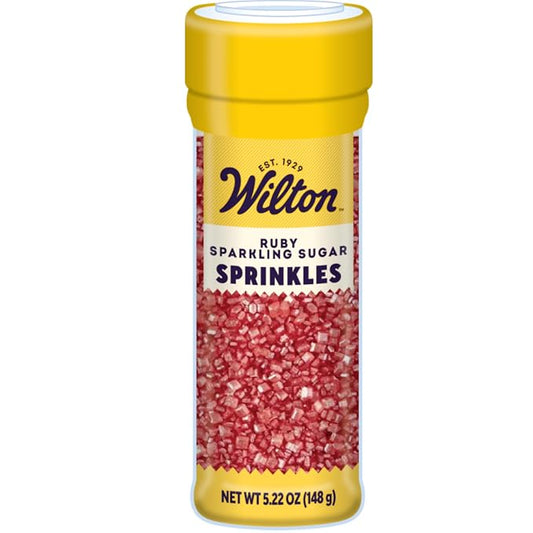 Wilton Pearlized Sugar Sprinkles for Cookie & Cake Decorating, 5.22 oz., Ruby Red