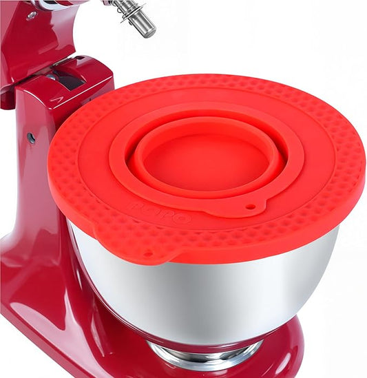 Silicone Mixer Bowl Cover Compatible with KitchenAid 4.5-5 Quart Tilt-Head Stand Mixer, Mixer Bowl Lid to Prevent Spilling of Ingredients
