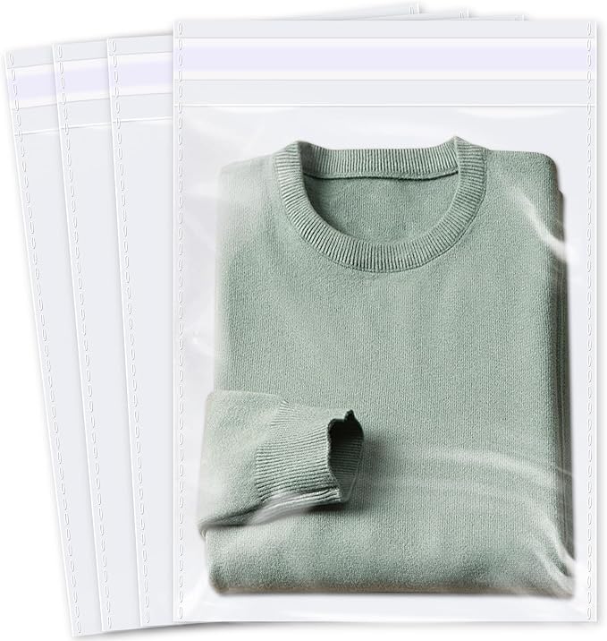 iMailer - 1000 Pcs -12" x 18" Clear Plastic Cellophane Bags-Resealable Self Sealing Cello Poly Bags for Prints, Photos, Documents, Clothing, T-Shirt