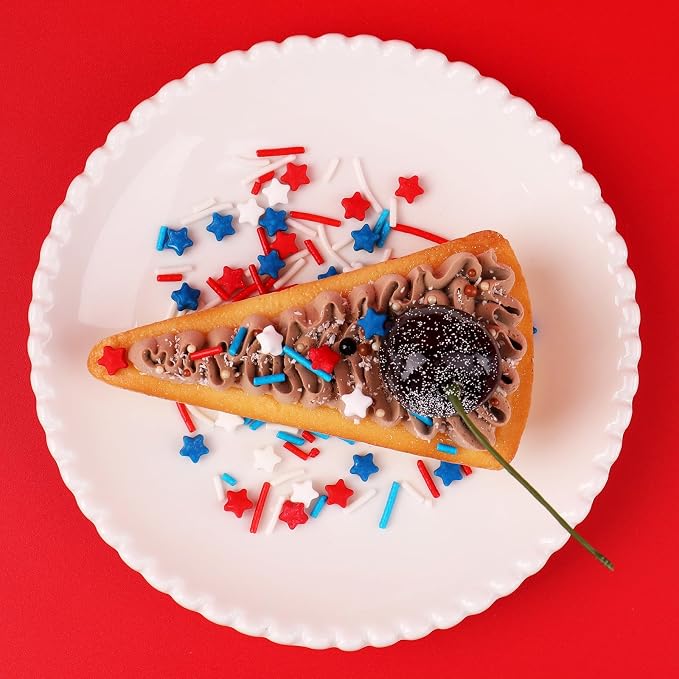 Red White and Blue Sprinkles for Cake Decorating, Patriotic Edible Sprinkle Mix, 4th of July Perfect for Cookie Cupcake Topper