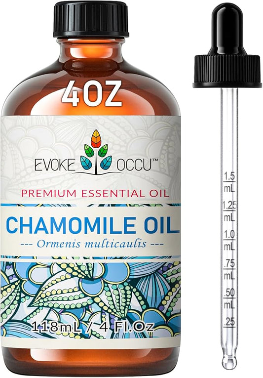 EVOKE OCCU Chamomile Essential Oil for Skin Hair Diffuser Candle Soap Making - 4 FL Oz