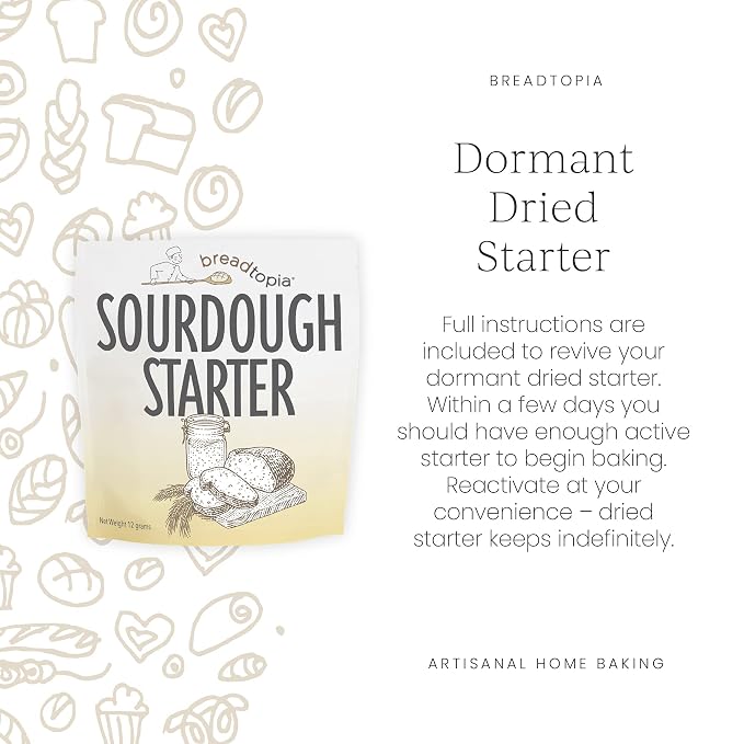 Breadtopia Sourdough Starter | Made from Organic & Non-GMO Ingredients | Easy to Follow Instructions | Make Homemade Sourdough Bread | Sour Dough Starter