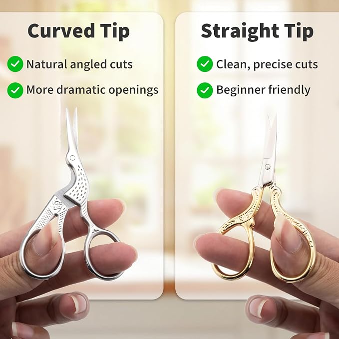 2 PCS Sourdough Scissors, Bread Scoring Tool, Sharp Stainless Steel Scissors for Bread Art, Wheat and Épi Patterns, Sourdough Scoring Tool for Beginners and Artisan, Gold and Silver