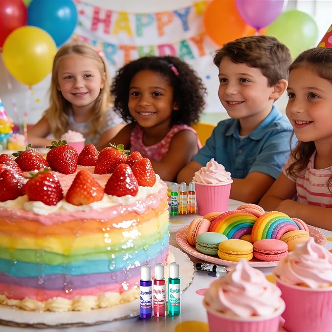 Natural Food Coloring - 16 Colors Dye Free Food Coloring, Liquid Plant Based Food Dye for Baking, Cake Decorating, Frosting, Fondant, Easter Eggs & Cookies, 10ml (0.35 Fl Oz)