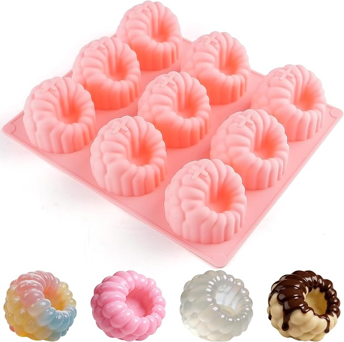 3D Raspberry Silicone Mold for Mousse Cake, 9-Cavity Raspberry Fruit Mold for Mousse, Pudding, Large Fluted Design