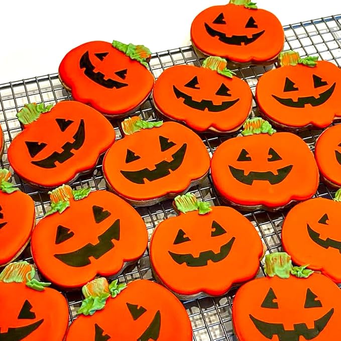 Halloween Cookie Cutters 7Pcs, Bat Pumpkin Magic Hat Cat Cookie Cutter, Sturdy Easy to Clean & Demold Pancake Dough Molds for Halloween Baking